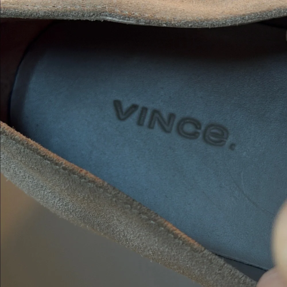 Vince Women's Gray Ward Leather Slip-On Suede Leather Sneaker/Loafer Cushioned